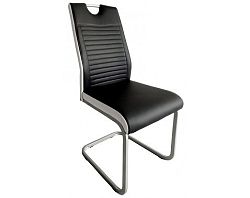 Jídelní židle Rindul, černá/bílá ekokůže